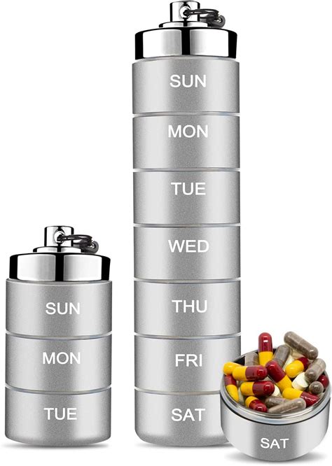 metal pill boxes wholesale|metal weekly pill organizer.